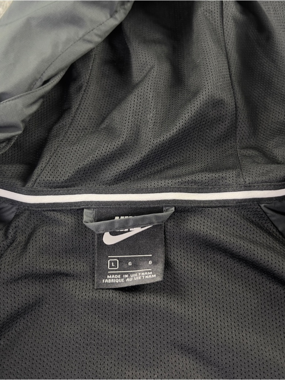Nike Sportswear Windrunner Jacket Womens Large Black Full Zip Hooded Athletic - Picture 8 of 10